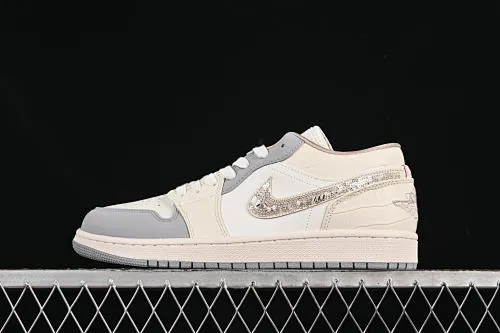 All categories Air Jordan Jordan series basketball shoes Air Jordan 1 Low Air Jordan 1 Low AJ1 Joe 1 flash diamond white crack low-top cultural casual sneakers IH7323-100